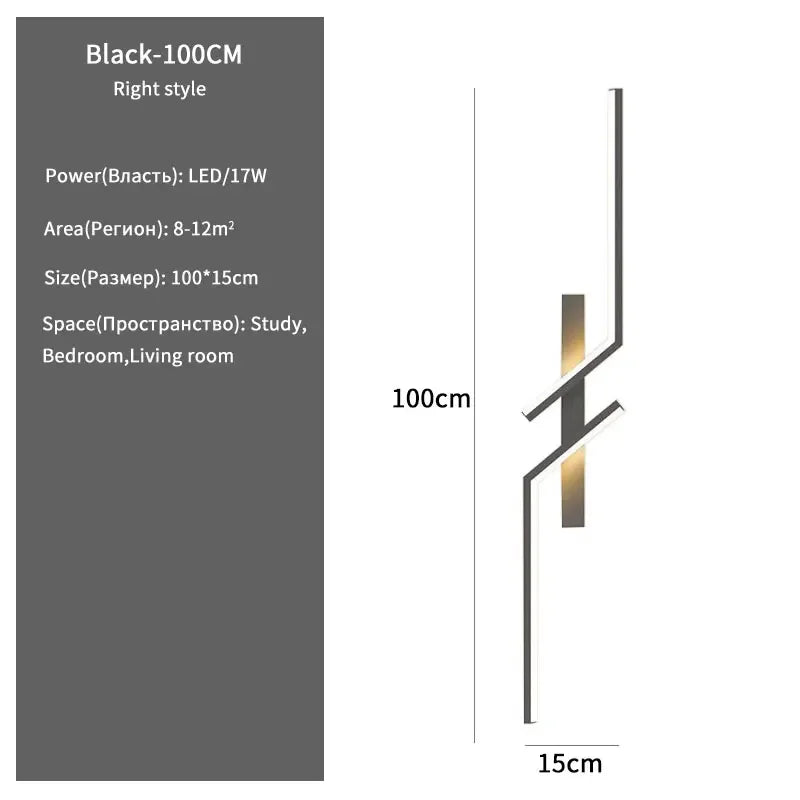 Slim LED Wall Sconce for Bedroom and Living Room