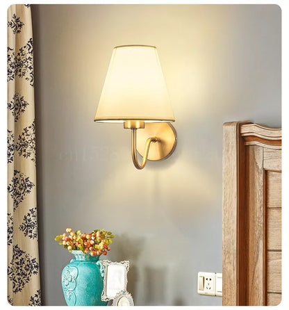 Country Style Textile Wall Light