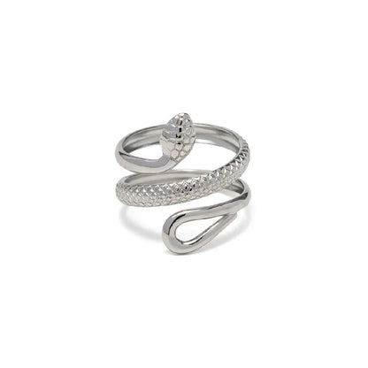 Flexible Coiled Snake Design Ring