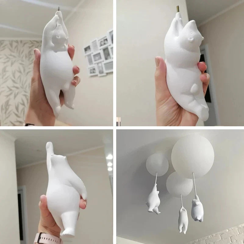 Colorful Teddy Bear Ceiling Light