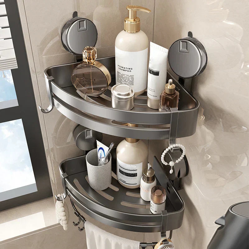 Easy Install Corner Bathroom Storage Shelf - Cofik