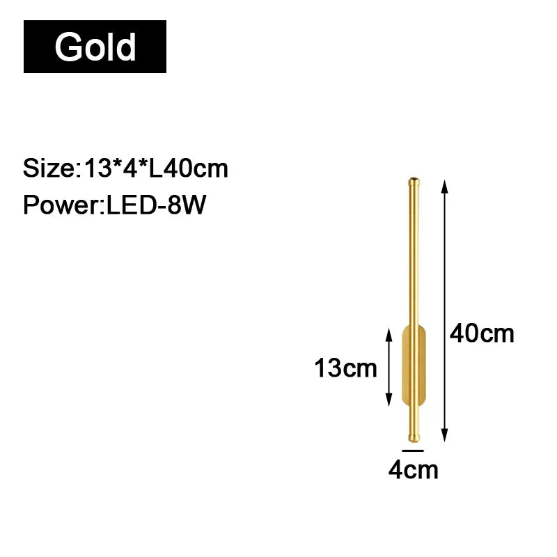 Modern Black Indoor LED Wall Lamp
