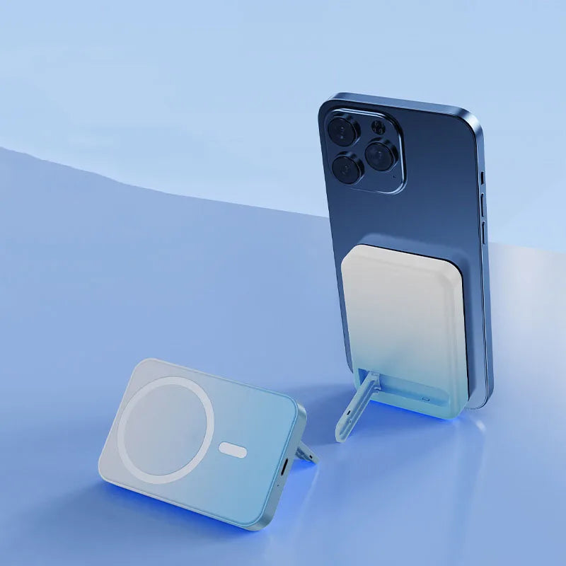 Portable Magnetic Phone Power Bank with Stand