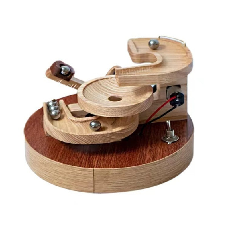 Kinetic Wooden Marble Run Toy