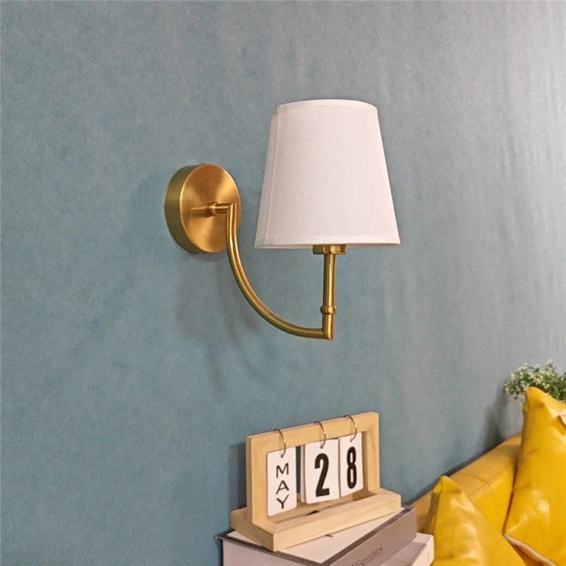 Simple Elegant Wall Light with Fabric Shade