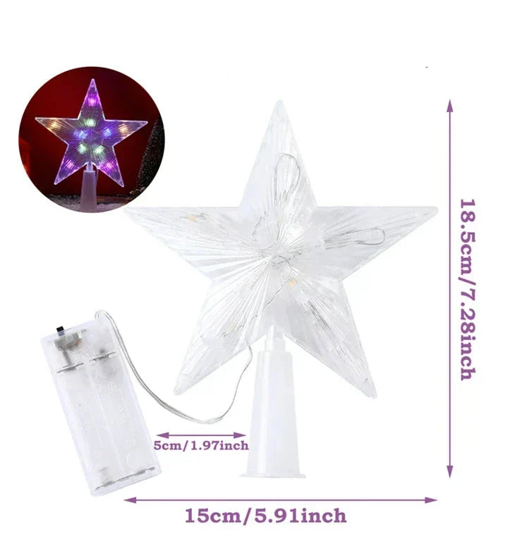 Sparkling LED Christmas Tree Topper Decoration