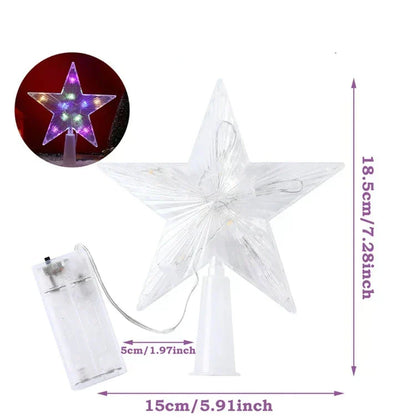Sparkling LED Christmas Tree Topper Decoration