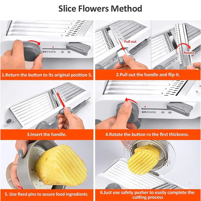 Premium 18-in-1 Vegetable Mandoline Slicer Set