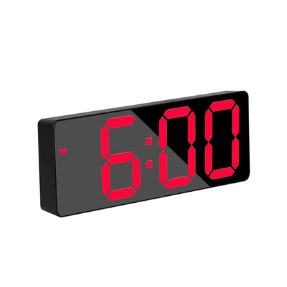 Compact Digital LED Alarm Clock with Temperature Display