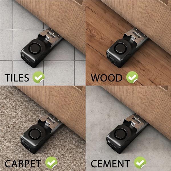 Portable Travel Door Stop Security Alert