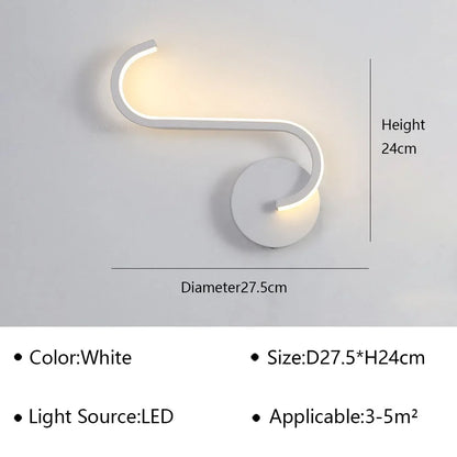 Contemporary LED Bedside Wall Light Fixture