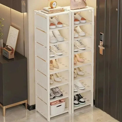 Space Saving Stackable Shoe Organizer Rack
