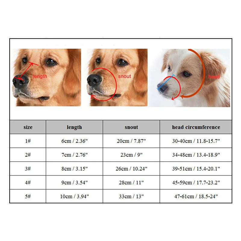 Soft Adjustable Dog Muzzle for Small to Large Breeds - Cofik