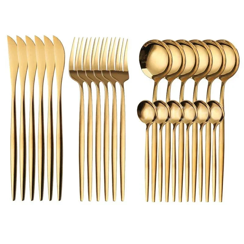 Premium Silverware Set 24-Piece Fine Dining Essentials
