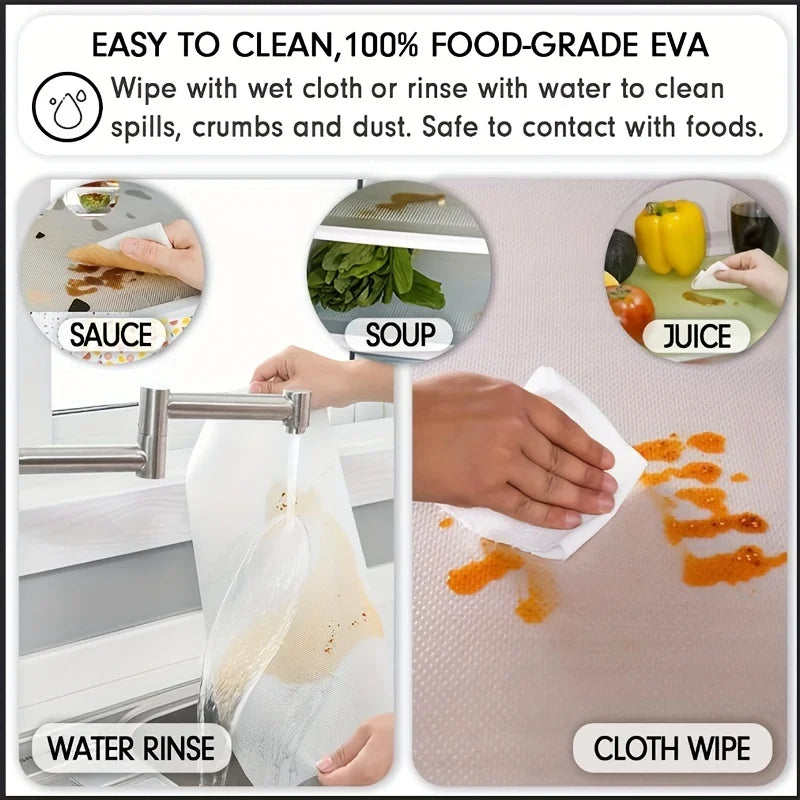 Fridge Protector 4-Piece Set Mats, Easy Clean EVA Material