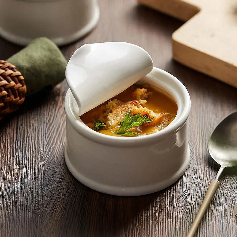 Classic White Soup Ceramic Bowl - Cofik