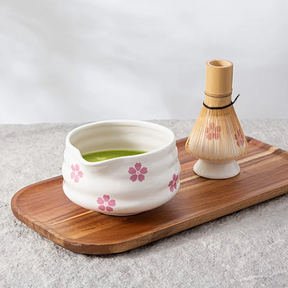 Traditional Japanese Tea Set with Whisk
