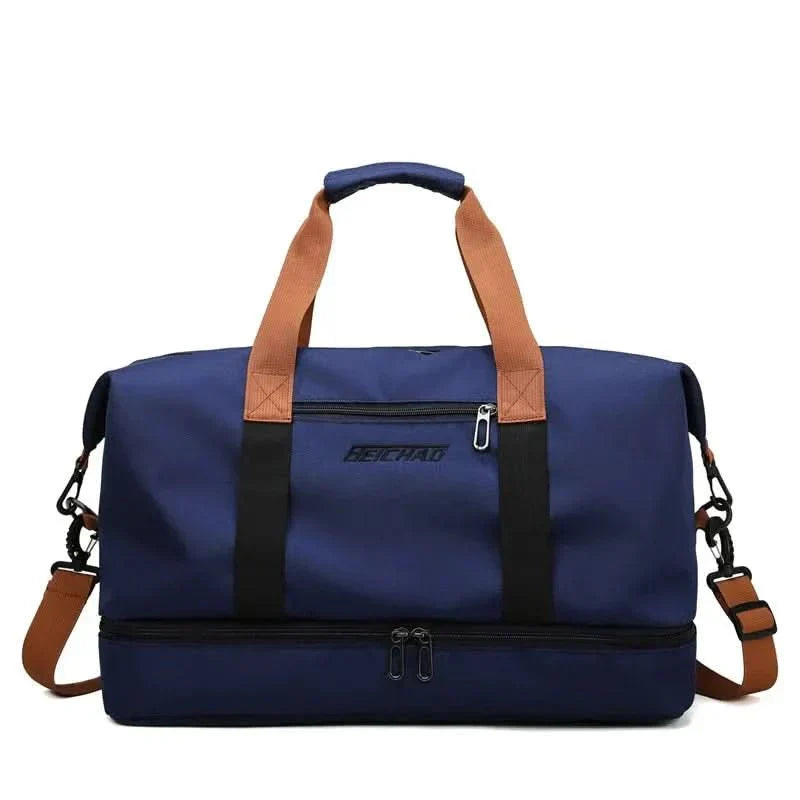 Travel Gym Bag with Shoe Pocket and Wet Dry Pouch