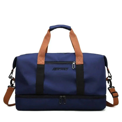 Travel Gym Bag with Shoe Pocket and Wet Dry Pouch