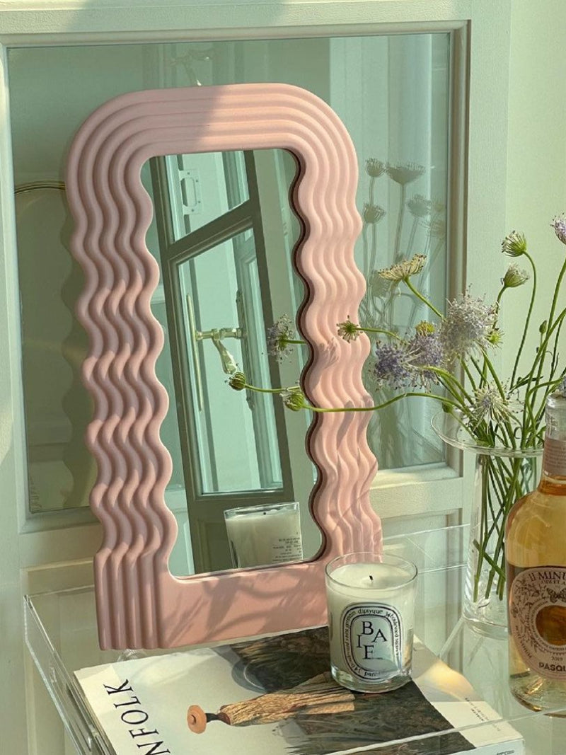 Vintage Wave Resistant Wall Mirror