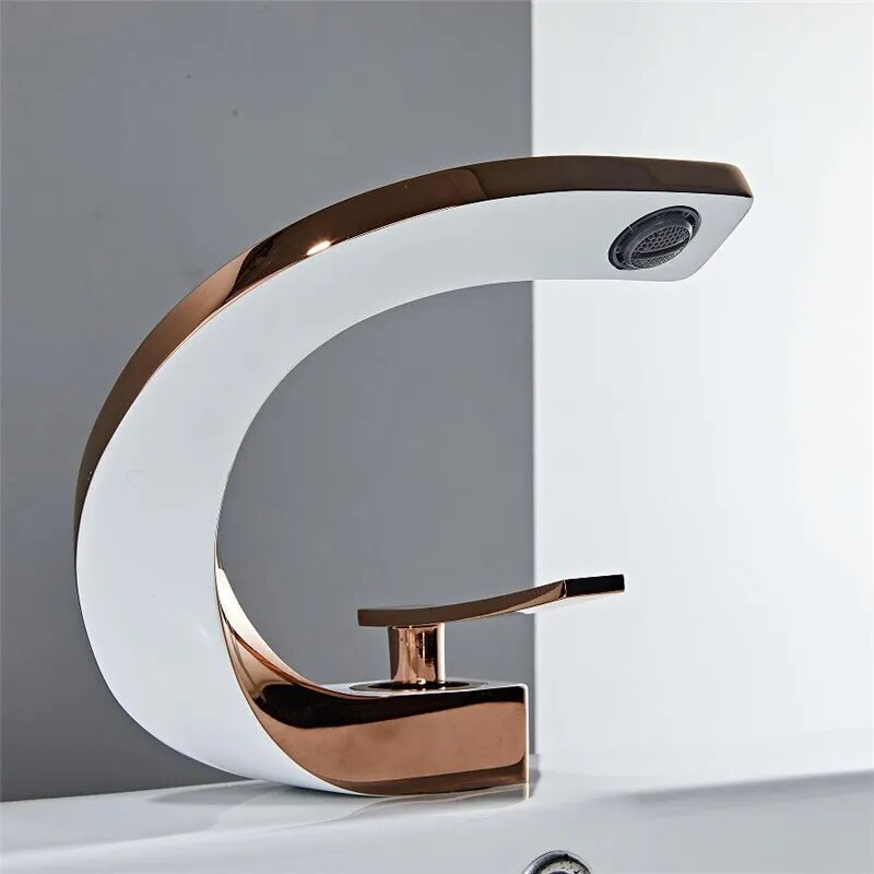 Modern Arc Brushed Nickel Faucet