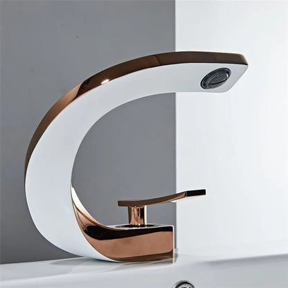 Modern Arc Brushed Nickel Faucet