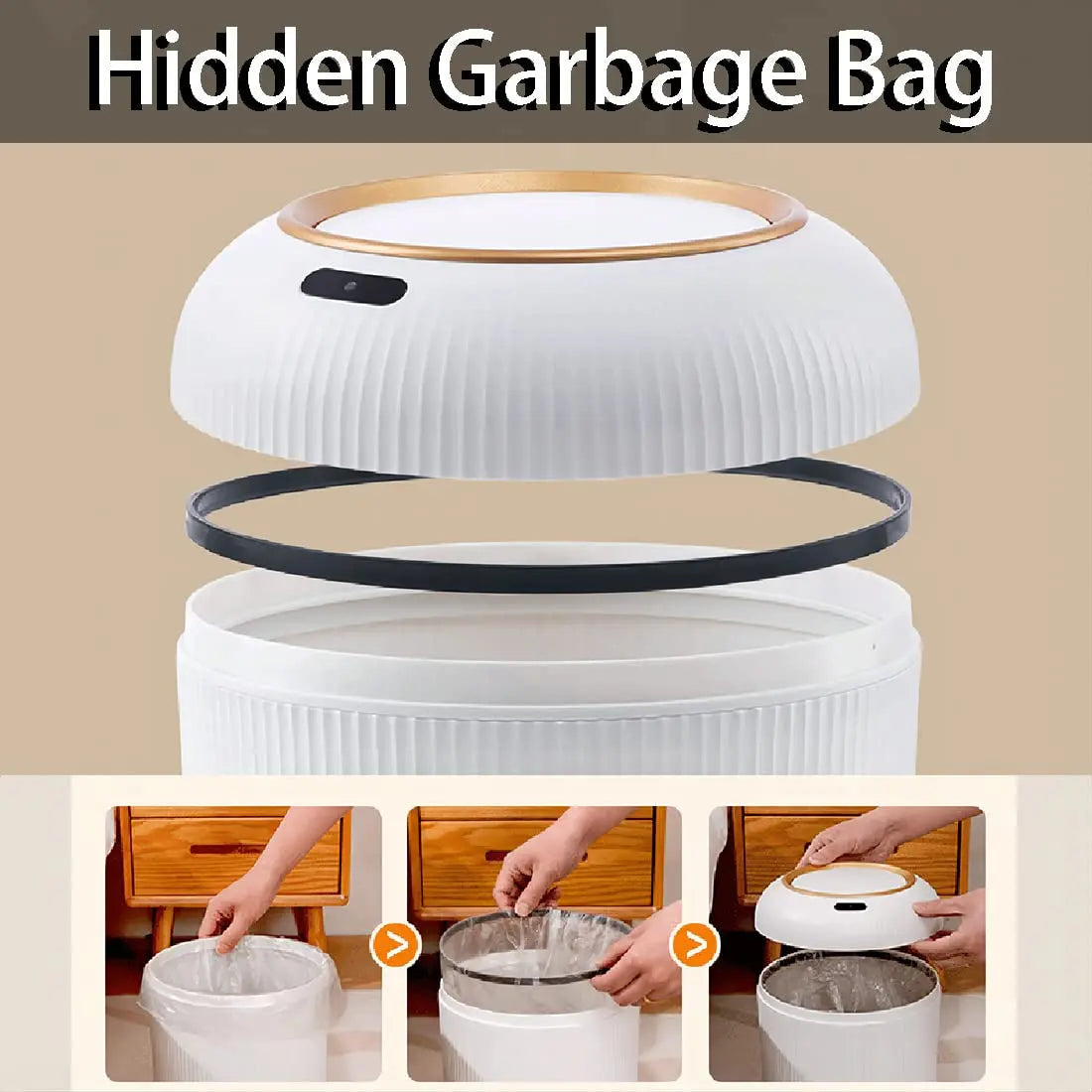 Smart Sensor Trash Can - Leakproof & Modern Design