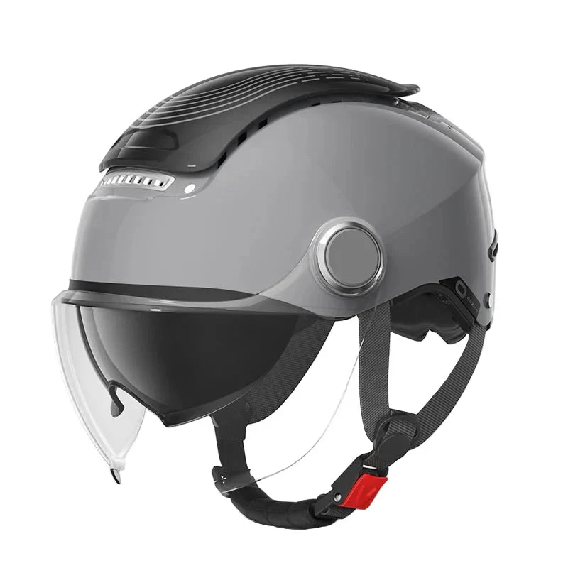 Lightweight Open Face Motorbike Helmet with Dual Visor