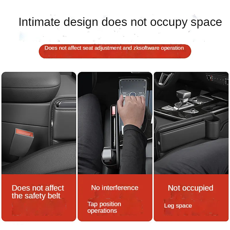 Car Storage Leather Console Cup Holder Organizer