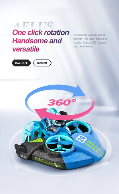 Remote Control 3 in 1 Amphibious Car Boat Toy