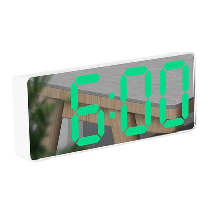 Compact Digital LED Alarm Clock with Temperature Display