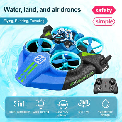 Remote Control 3 in 1 Amphibious Car Boat Toy - Cofik