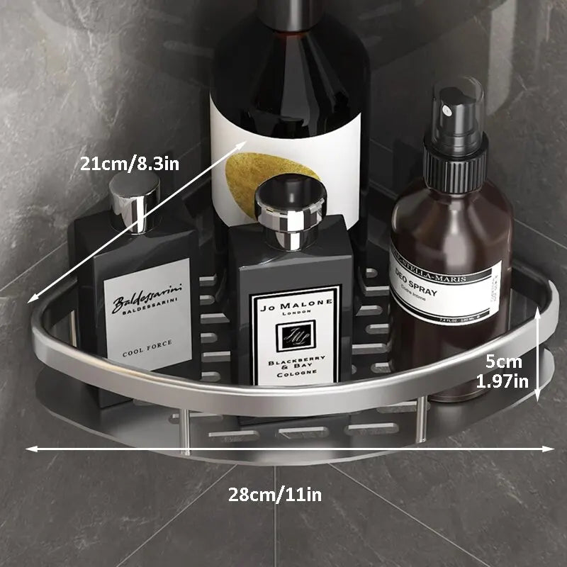 Space-Saving Bathroom Corner Storage Shelf
