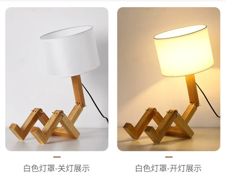 Fun Wooden Desk Lamp