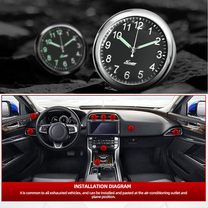 Adhesive Auto Dashboard Glow Clock