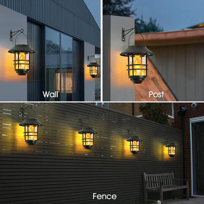 Outdoor Solar Powered Flicker Lantern Light