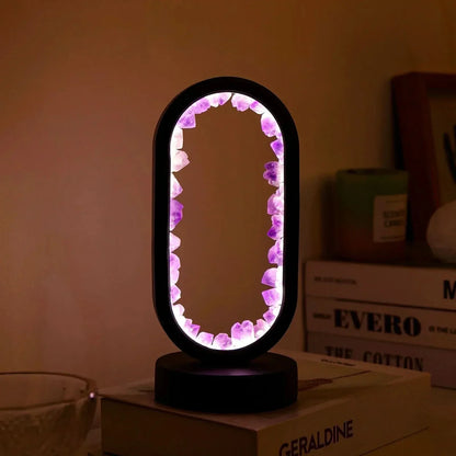 Calming Purple Gemstone Table Lamp