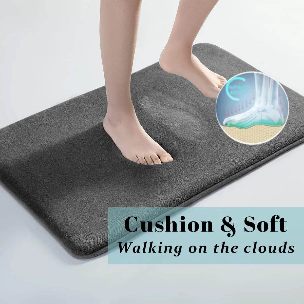 Plush Anti-Slip Bathroom Floor Mat Soft Shower Mat - Cofik