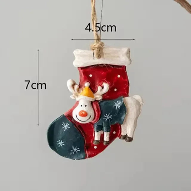 Traditional Holiday Stockings with Moose Pattern