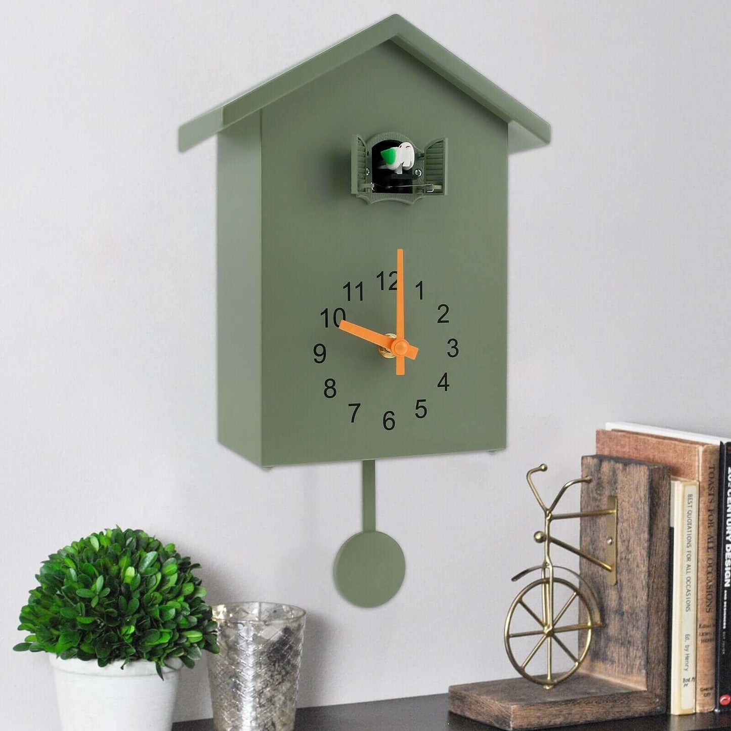Modern Silent Cuckoo Wall Clock