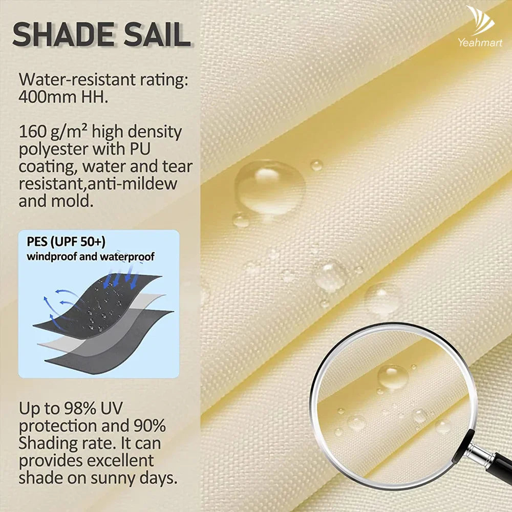 Outdoor Waterproof Sun Shade Sail with UV Resistance