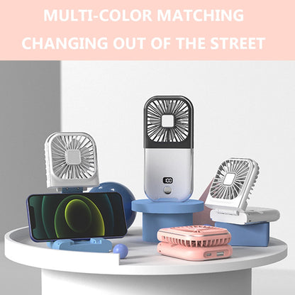 Compact Rechargeable Phone Cooling Fan Stand