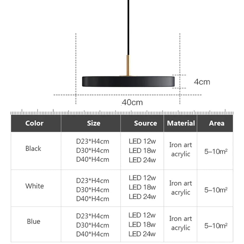 Stylish Dimmable LED Hanging Lamp