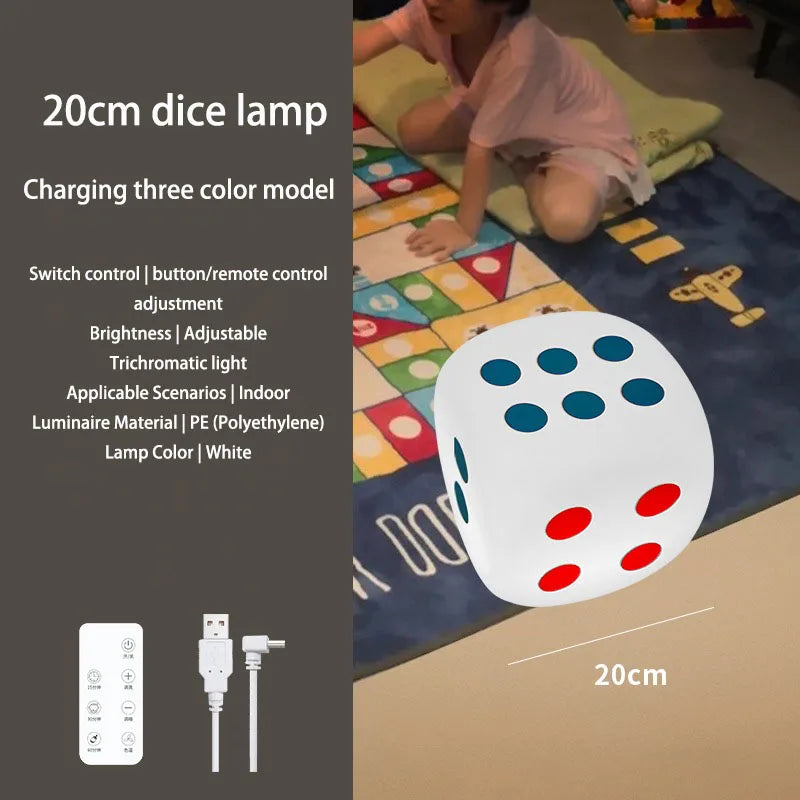Tall Dice Style Floor Table Lamp - Cofik