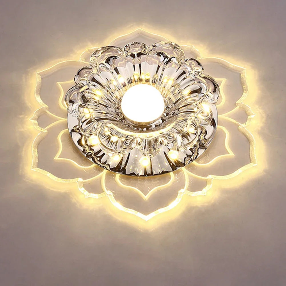 Elegant LED Crystal Chandelier Ceiling Light
