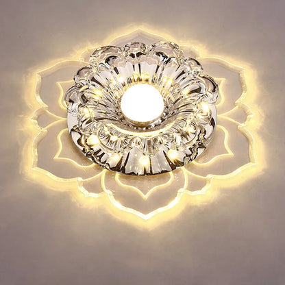 Elegant LED Crystal Chandelier Ceiling Light
