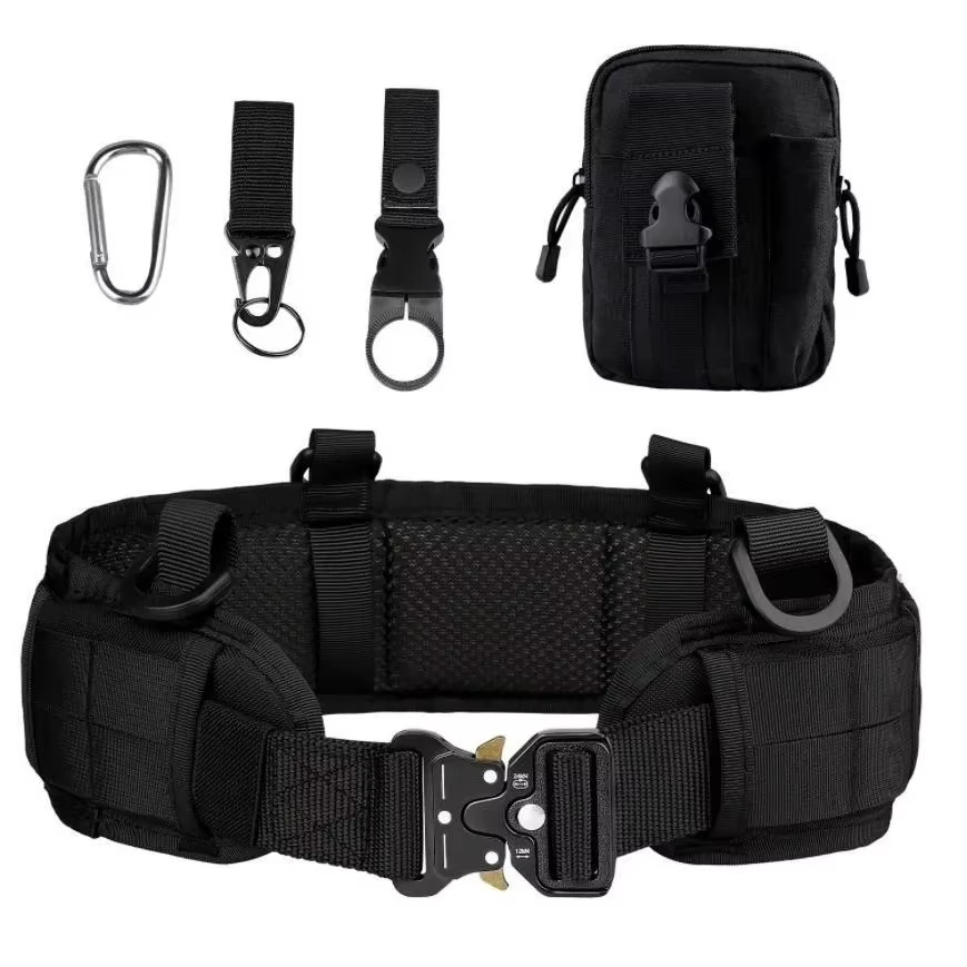 Durable Outdoor Quick Release Web Belt with Silver Buckle