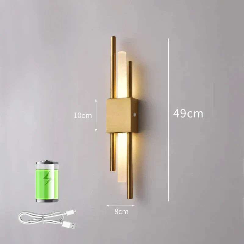 Stylish LED Wall Light with USB Charger