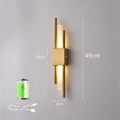 Stylish LED Wall Light with USB Charger