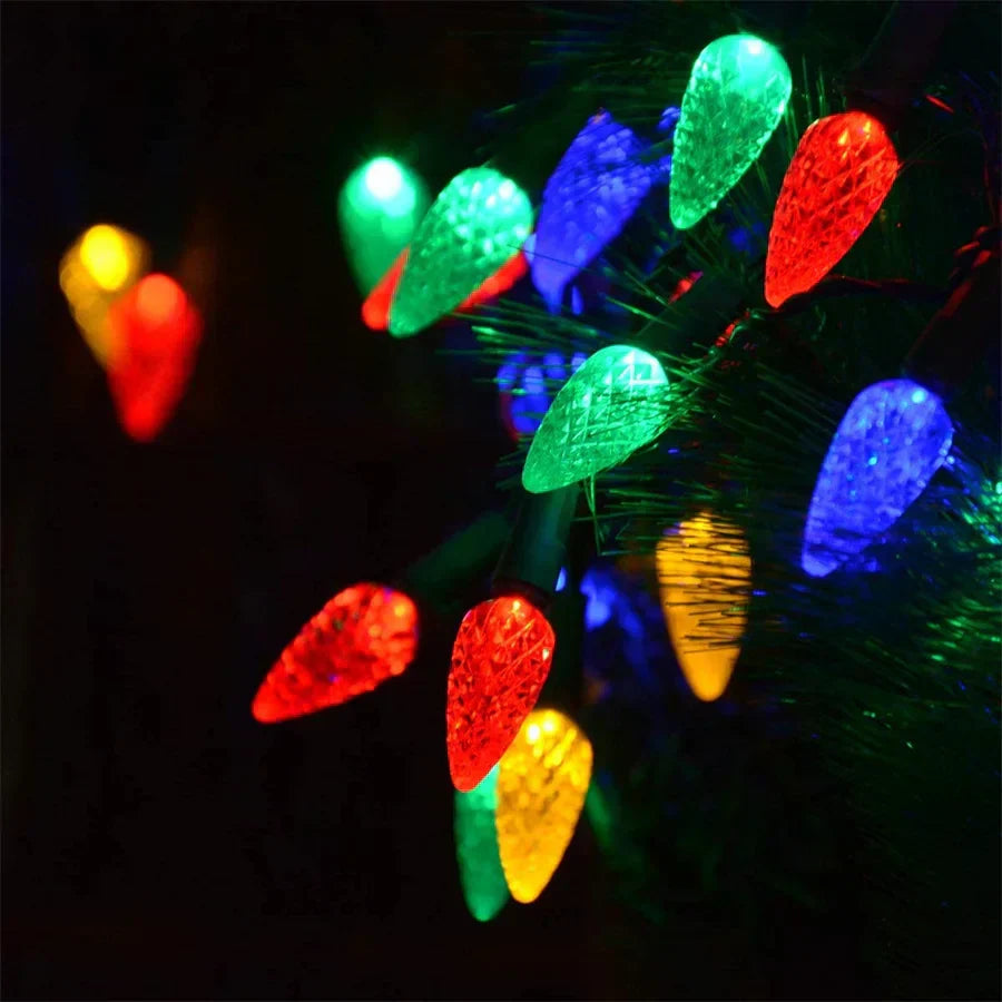 Premium Holiday Wreath with 8 Color Lights - Cofik